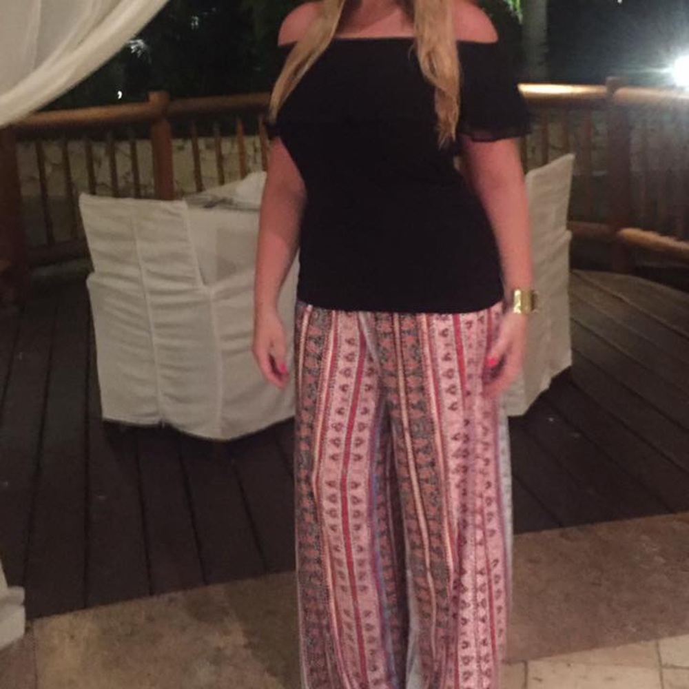 Wide leg palazzo pants